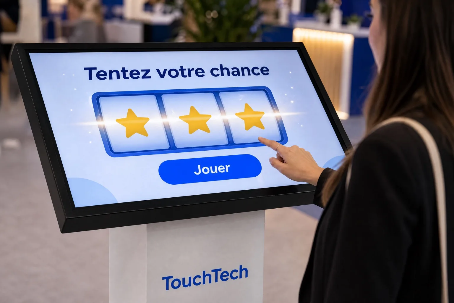 Gros plan : trois étoiles s’alignent sur les rouleaux.